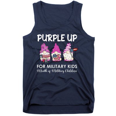 Purple Up Children's Costumes Military Children's Month American Flag Tank Top