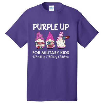 Purple Up Children's Costumes Military Children's Month American Flag Tall T-Shirt