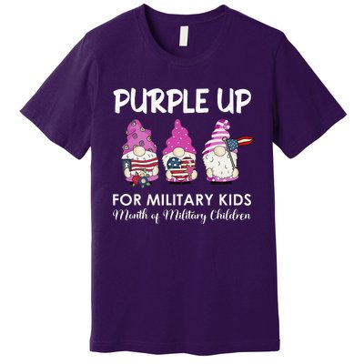 Purple Up Children's Costumes Military Children's Month American Flag Premium T-Shirt