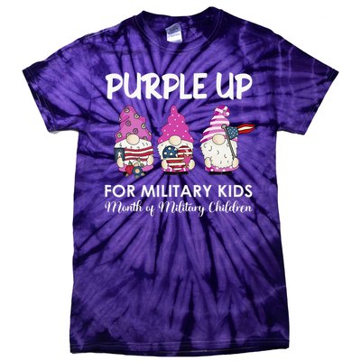 Purple Up Children's Costumes Military Children's Month American Flag Tie-Dye T-Shirt