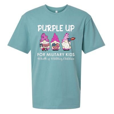 Purple Up Children's Costumes Military Children's Month American Flag Sueded Cloud Jersey T-Shirt