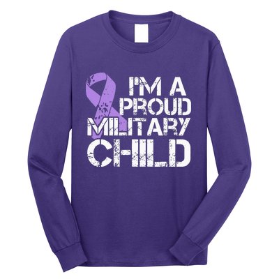 Purple Up Children's Costumes Military Children's Month American Flag Long Sleeve Shirt