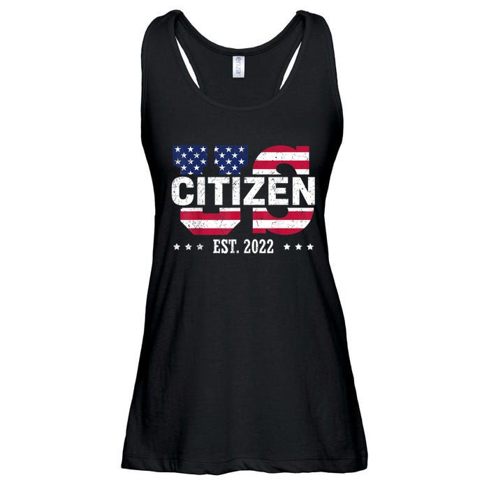 Proud US Citizenship Decoration American New USA Citizen Ladies Essential Flowy Tank