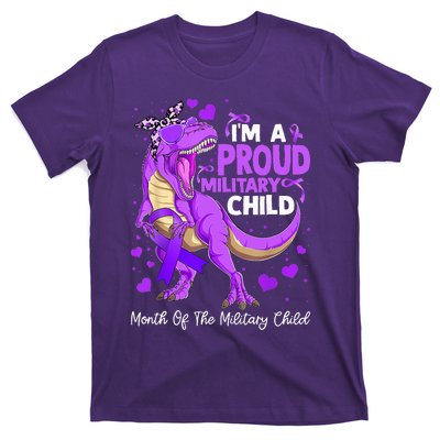 Purple Up Children's Costumes Military Children's Month American Flag T-Shirt