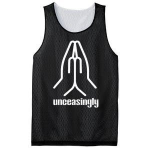 Pray Unceasingly Christian Prayer Faith Mesh Reversible Basketball Jersey Tank