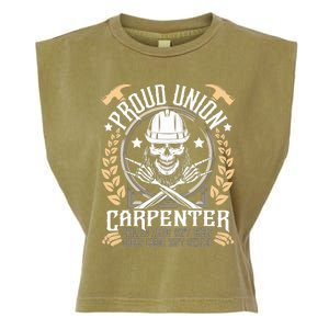 Proud Union Carpenter Woodworking Carpentry Woodworker Garment-Dyed Women's Muscle Tee