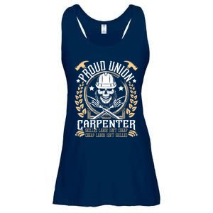 Proud Union Carpenter Woodworking Carpentry Woodworker Ladies Essential Flowy Tank