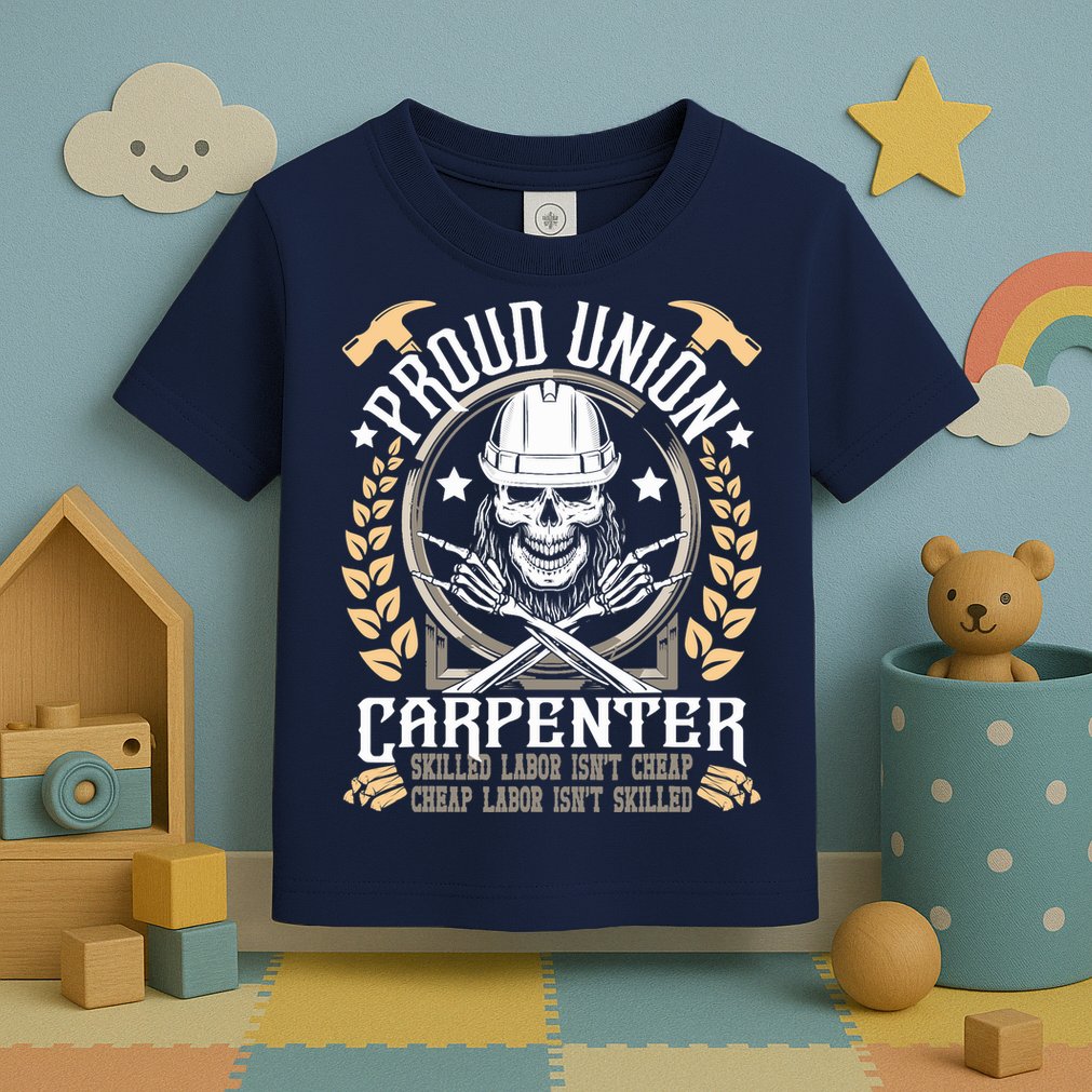 Proud Union Carpenter Woodworking Carpentry Woodworker Toddler T-Shirt