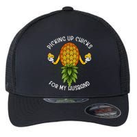 Picking Up Chicks For Husband Swinger Upside Down Pineapple Flexfit Unipanel Trucker Cap