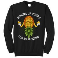 Picking Up Chicks For Husband Swinger Upside Down Pineapple Sweatshirt