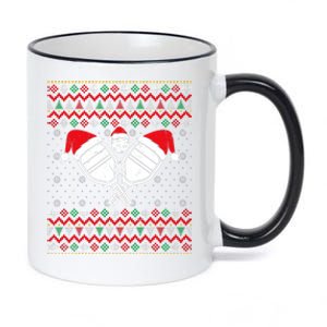 Pickleball Ugly Christmas Sweater Sport Lover Xmas Matching 11oz Black Color Changing Mug