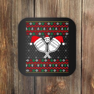 Pickleball Ugly Christmas Sweater Sport Lover Xmas Matching Coaster