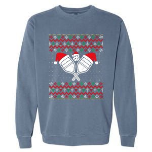 Pickleball Ugly Christmas Sweater Sport Lover Xmas Matching Garment-Dyed Sweatshirt