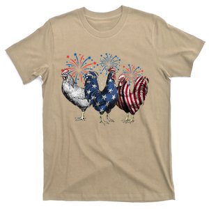 Patriotic Usa Chicken  4th Of July Chicken T-Shirt