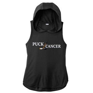 Puck Cancer Ladies PosiCharge Tri-Blend Wicking Draft Hoodie Tank