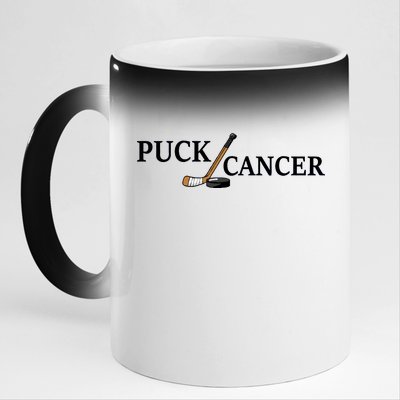 Puck Cancer 11oz Black Color Changing Mug