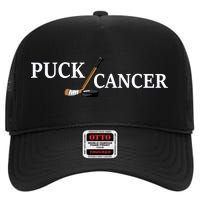 Puck Cancer High Crown Mesh Back Trucker Hat