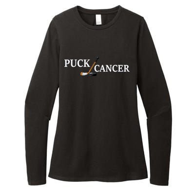 Puck Cancer Womens CVC Long Sleeve Shirt