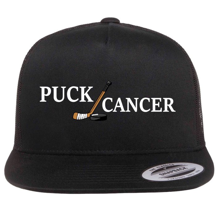 Puck Cancer Flat Bill Trucker Hat