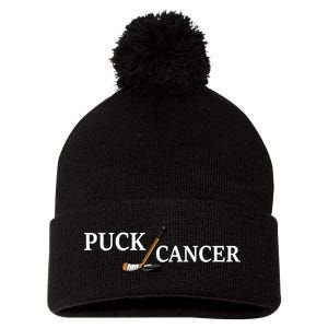 Puck Cancer Pom Pom 12in Knit Beanie