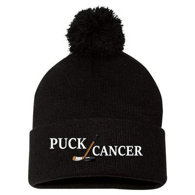 Puck Cancer Pom Pom 12in Knit Beanie