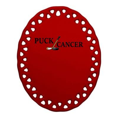 Puck Cancer Ceramic Oval Ornament