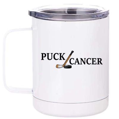 Puck Cancer 12 oz Stainless Steel Tumbler Cup