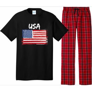 Patriotic Usa Design With American Flag Of The United States Gift Pajama Set