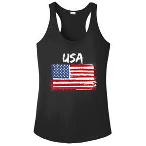 Patriotic Usa Design With American Flag Of The United States Gift Ladies PosiCharge Competitor Racerback Tank