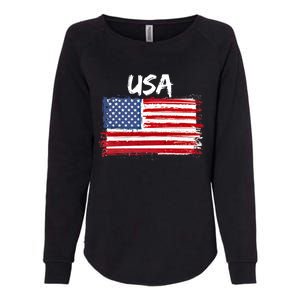 Patriotic Usa Design With American Flag Of The United States Gift Womens California Wash Sweatshirt