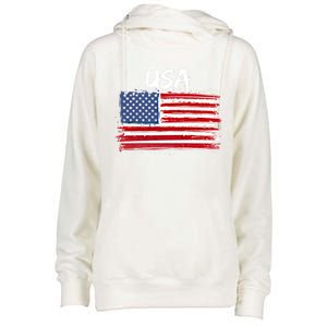 Patriotic Usa Design With American Flag Of The United States Gift Womens Funnel Neck Pullover Hood