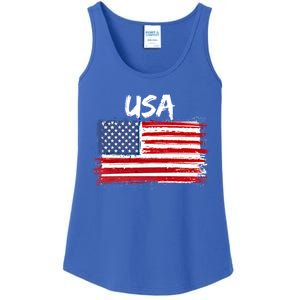 Patriotic Usa Design With American Flag Of The United States Gift Ladies Essential Tank