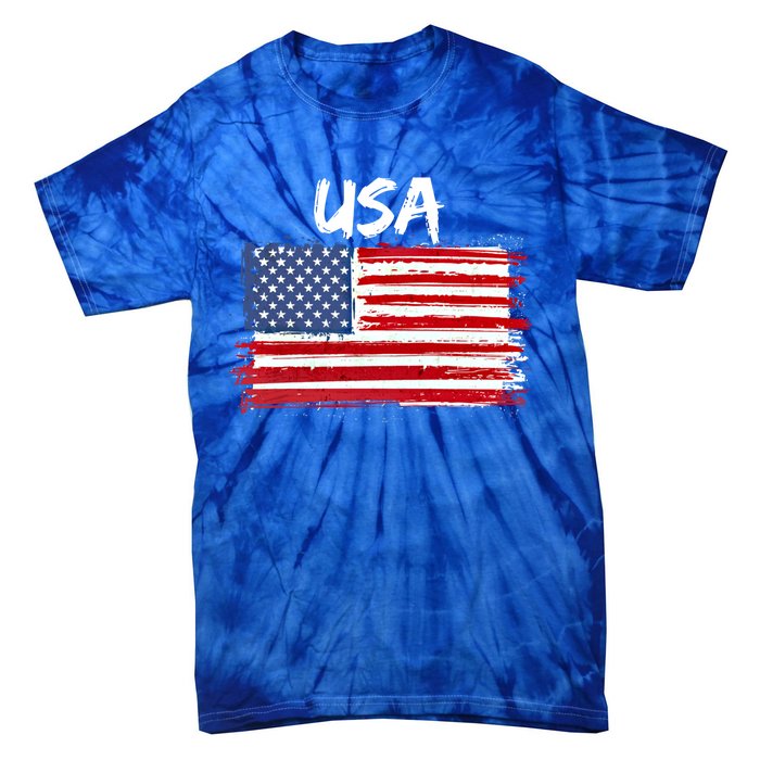 Patriotic Usa Design With American Flag Of The United States Gift Tie-Dye T-Shirt