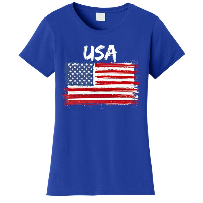 Patriotic Usa Design With American Flag Of The United States Gift Women's T-Shirt