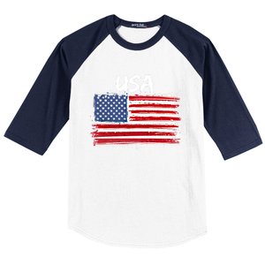 Patriotic Usa Design With American Flag Of The United States Gift Baseball Sleeve Shirt