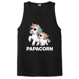 Papacorn Unicorn Dad FatherS Day Gift Funny Cute Rainbow Cute Gift PosiCharge Competitor Tank