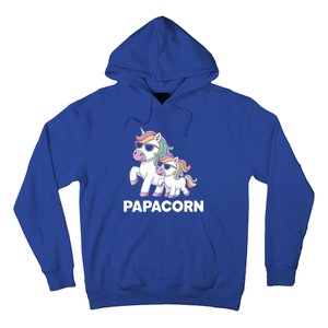 Papacorn Unicorn Dad FatherS Day Gift Funny Cute Rainbow Cute Gift Hoodie