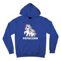 Papacorn Unicorn Dad FatherS Day Gift Funny Cute Rainbow Cute Gift Hoodie