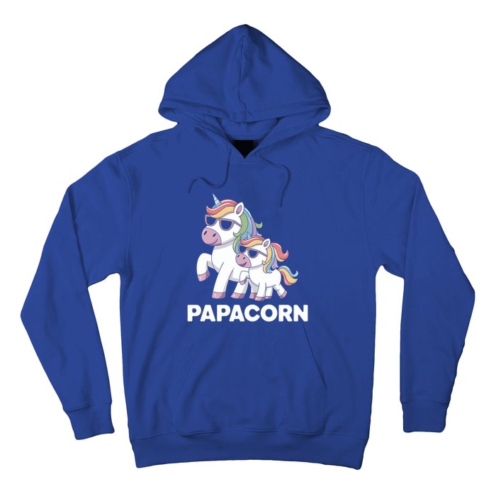 Papacorn Unicorn Dad FatherS Day Gift Funny Cute Rainbow Cute Gift Hoodie