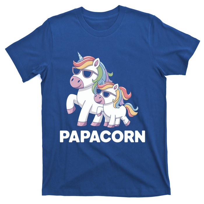 Papacorn Unicorn Dad FatherS Day Gift Funny Cute Rainbow Cute Gift T-Shirt