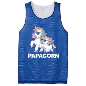 Papacorn Unicorn Dad FatherS Day Gift Funny Cute Rainbow Cute Gift Mesh Reversible Basketball Jersey Tank