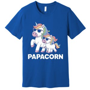 Papacorn Unicorn Dad FatherS Day Gift Funny Cute Rainbow Cute Gift Premium T-Shirt