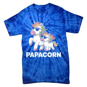 Papacorn Unicorn Dad FatherS Day Gift Funny Cute Rainbow Cute Gift Tie-Dye T-Shirt