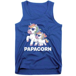 Papacorn Unicorn Dad FatherS Day Gift Funny Cute Rainbow Cute Gift Tank Top