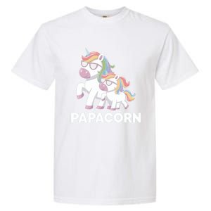 Papacorn Unicorn Dad FatherS Day Gift Funny Cute Rainbow Cute Gift Garment-Dyed Heavyweight T-Shirt