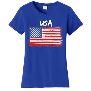 Patriotic Usa Design With American Flag Of The United States Funny Gift Women's T-Shirt