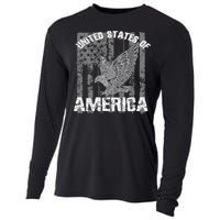 Patriotic USA Eagle Vintage Citizenship Hoodie America Flag Cooling Performance Long Sleeve Crew