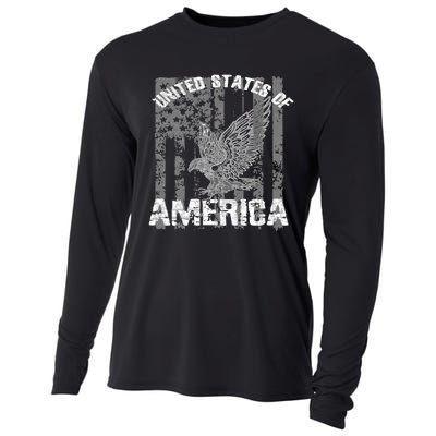 Patriotic USA Eagle Vintage Citizenship Hoodie America Flag Cooling Performance Long Sleeve Crew