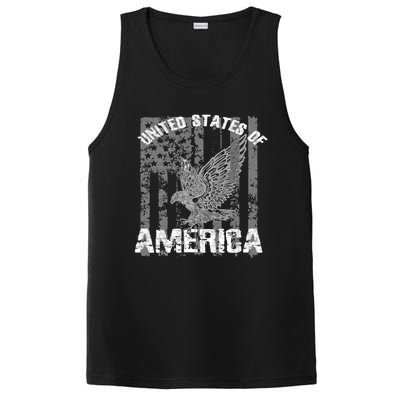 Patriotic USA Eagle Vintage Citizenship Hoodie America Flag PosiCharge Competitor Tank