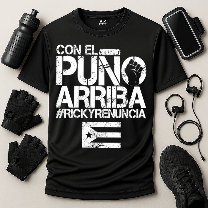 Puerto Rico  PUNO ARRIBA Cooling Performance Crew T-Shirt